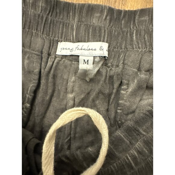 Young Fabulous & Broke Gray Joggers Pants Size Medium Rayon Beach NWT - Picture 2 of 3